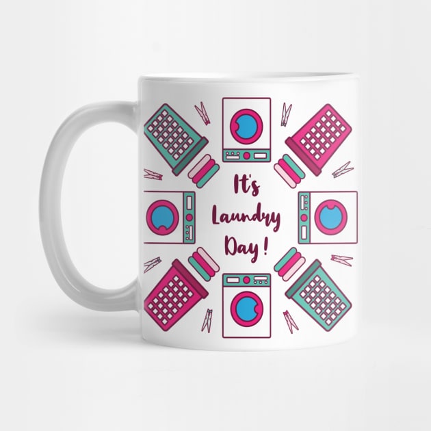 It's Laundry Day Mandala | Green Pink | White by Wintre2